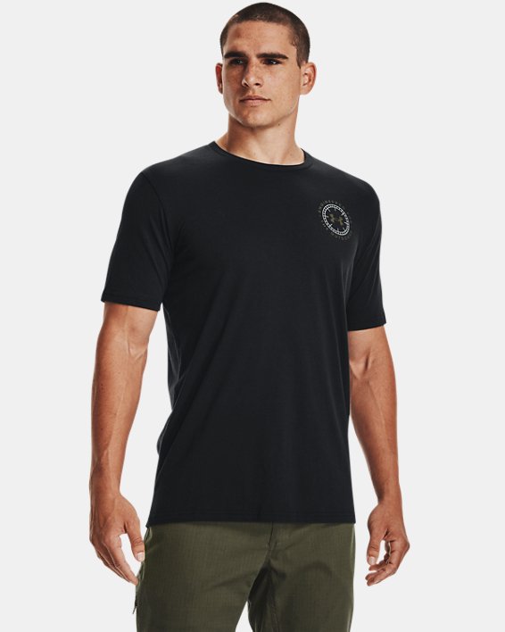 Men's UA Engineered Compass T-Shirt, Black, pdpMainDesktop image number 1